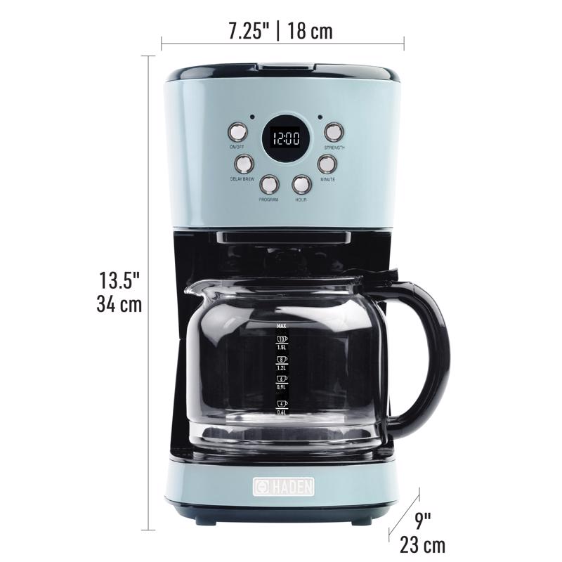 Haden コーヒーメーカー 12カップ ターコイズ (75032) アメリカのホームセンター ACE HARDWARE JAPAN